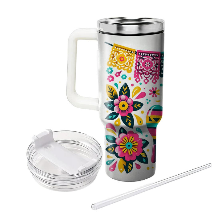 Funky Fiesta - A Colorful Cultural  Decorative Tumblers