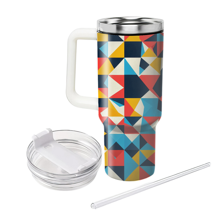 Bold Triangle Patchwork Custom Tumblers