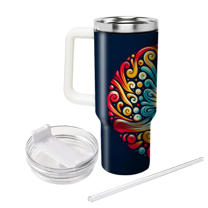 Funky Retro Tie-dye  Tumbler Cups