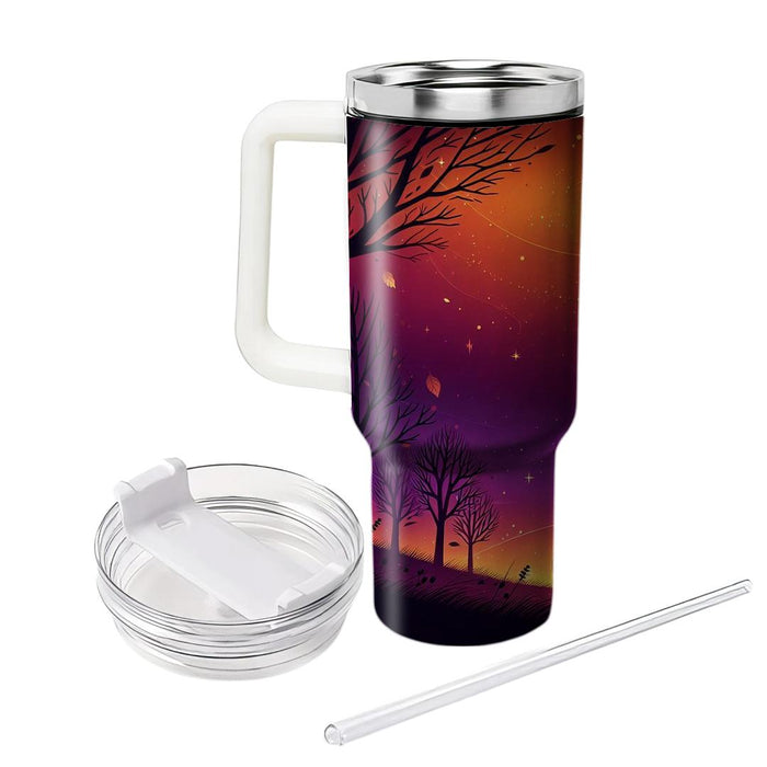 Autumn Twilight Elegance  Decorative Tumblers