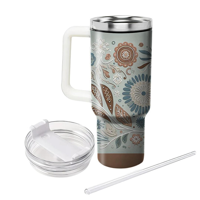 Boho Chic Floral  Tumbler Cups