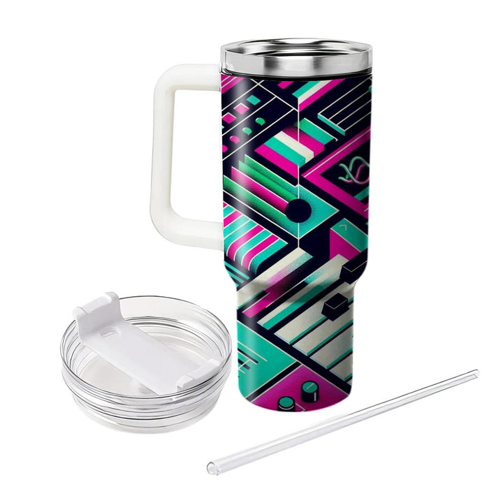 Synth Pop Pattern  Unique Tumblers