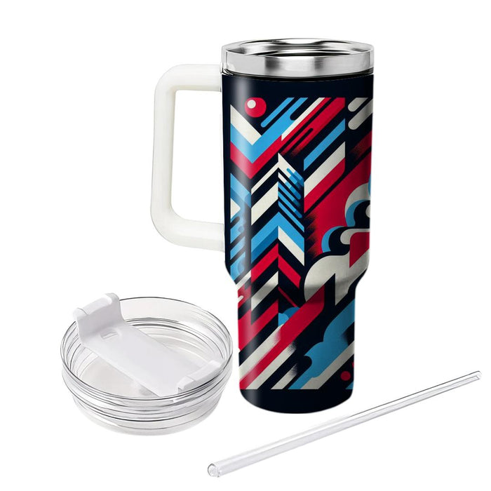 Zigzag Retro Flash  Insulated Tumblers