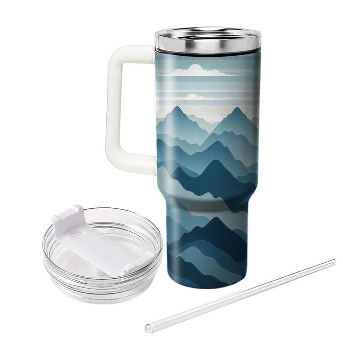 Serene Mountain Silhouette  Custom Tumblers