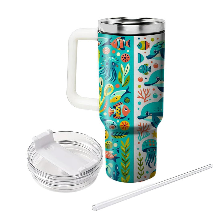 Whimsical Sea Life  Personalized Tumblers