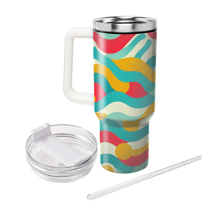 Vibrant Wave Stripes Tumbler Cups