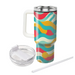 Vibrant Wave Stripes Tumbler Cups