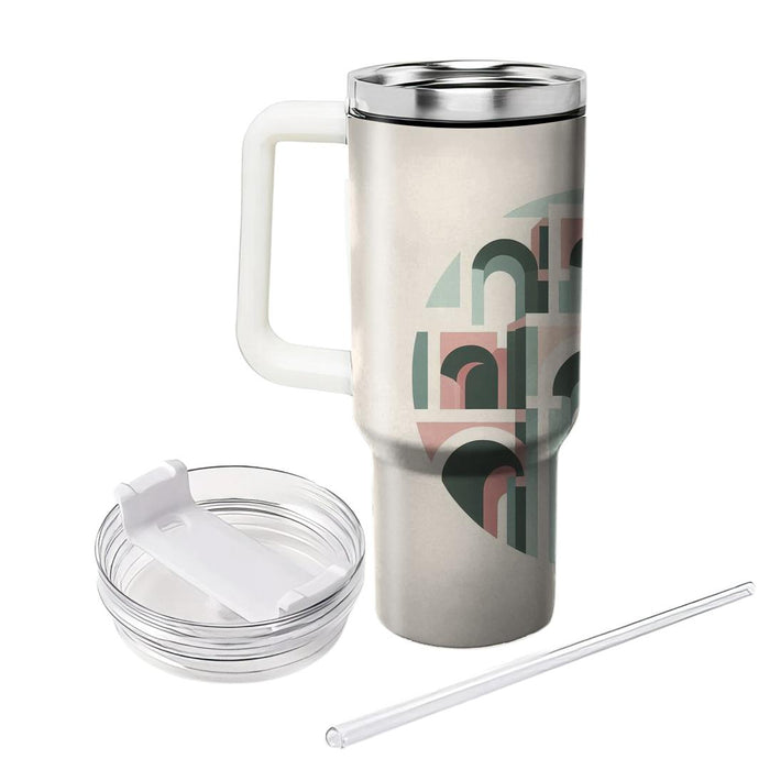 Geometric Archways Pattern  Tumblers With Lids