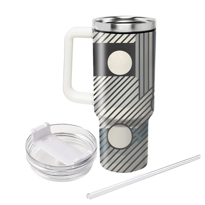 Sleek Linear Grid Decorative Tumblers