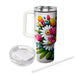 Vibrant Flower Power  Tumbler Cups