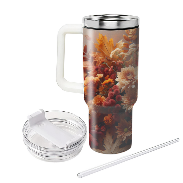 Autumn Leaves And Blooms  Tumblers For Gifts