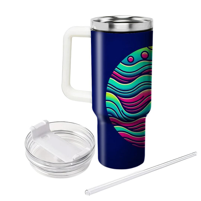 Vibrant Waves  Tumblers With Lids