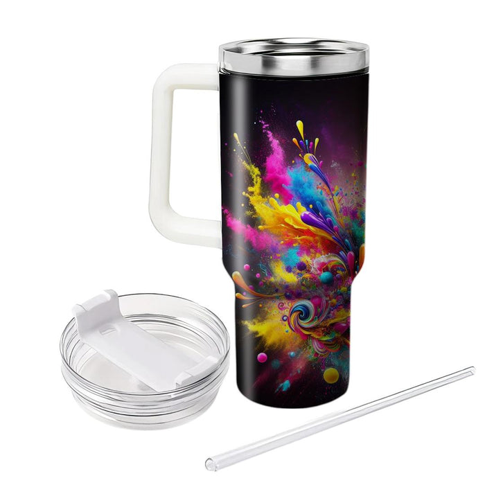 Vibrant Echoes - A Festival Of Colors  Personalized Tumblers