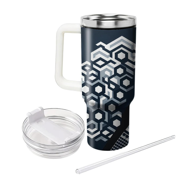 Sleek Hexagonal Stripes  Custom Tumblers