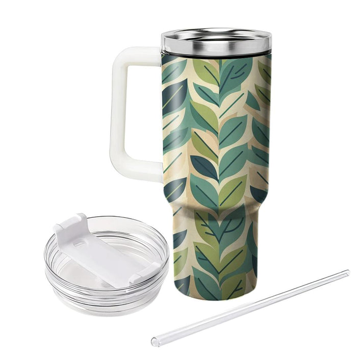 Soft Gradient Leaf Pattern  Travel Tumblers