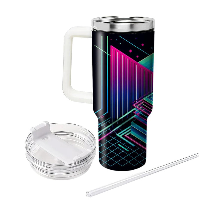 Futuristic Neon Lines  Custom Tumblers