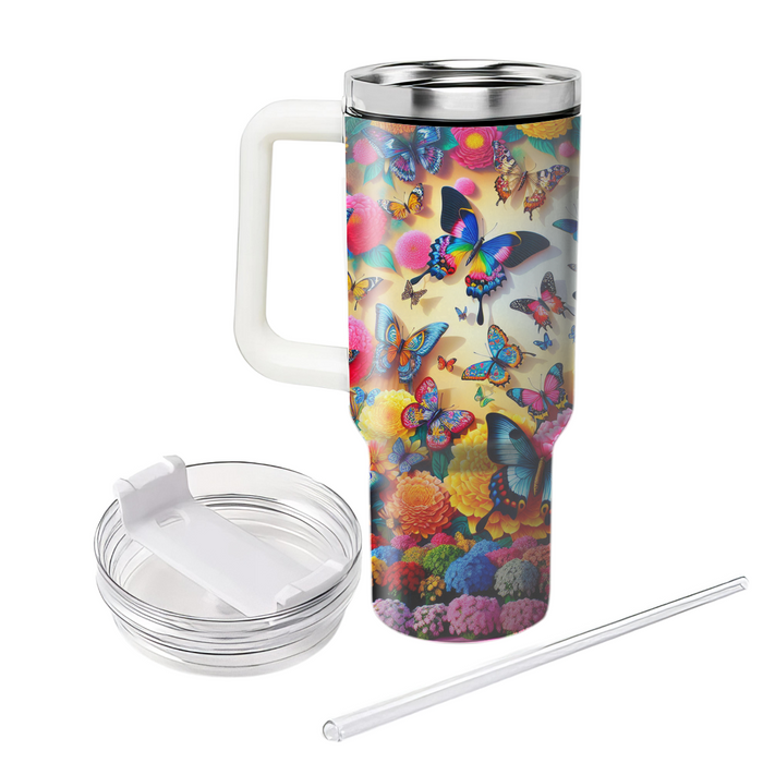 Radiant Butterfly Paradise  Tumblers With Lids