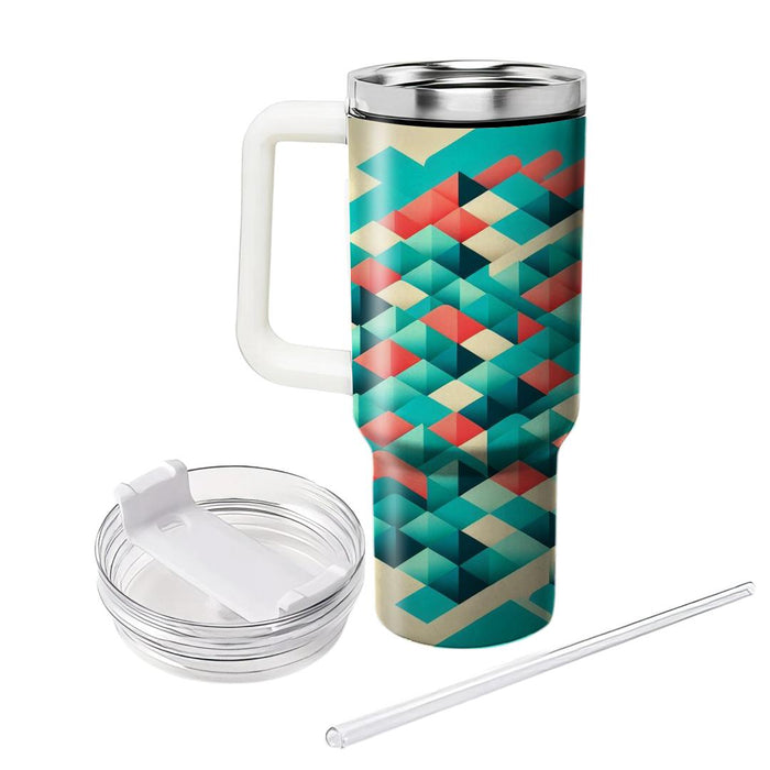 Geometric Ripple Effect  Tumblers With Lids