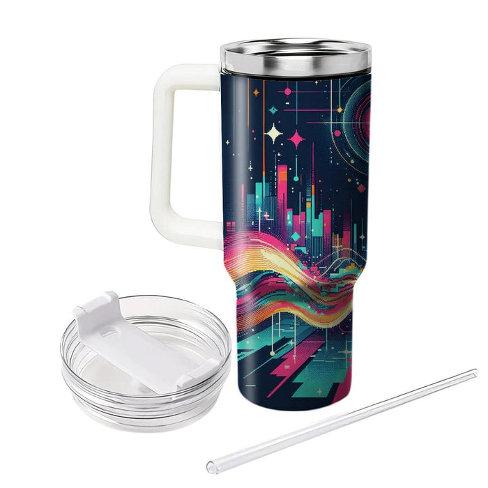 Retro Glitch Art  Custom Tumblers