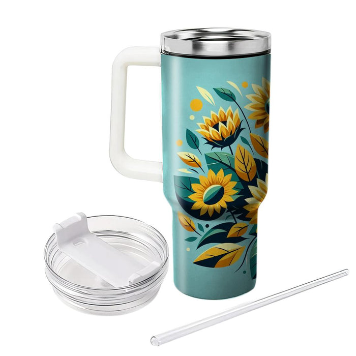 Whimsical Sunflower Fields  Tumbler Cups