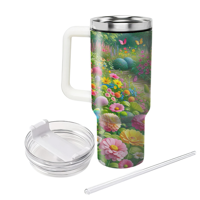 Spring Butterfly Garden  Personalized Tumblers