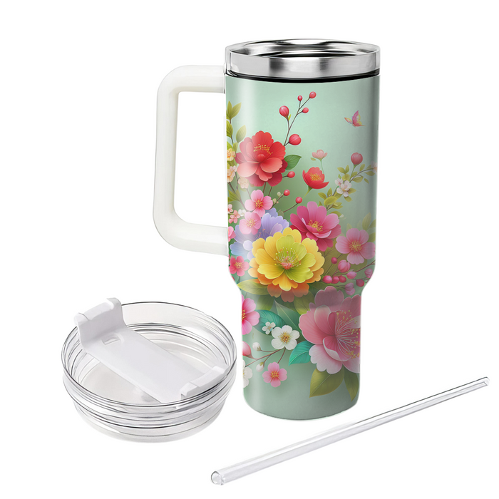 Spring Garden Blooms  Personalized Tumblers