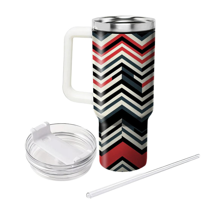 Bold Chevron Stripe  Tumblers With Lids