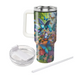 Vibrant Butterfly Blooms  Tumblers With Lids