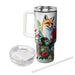 Whimsical Fox In The Flowers  Insulated Tumblers