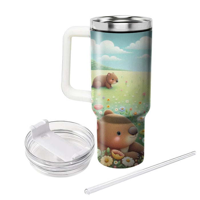 Whimsical Wombat Wonderland  Custom Tumblers