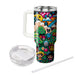 Retro Pixel World  Personalized Tumblers