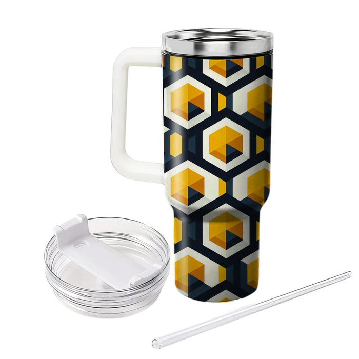 Geometric Honeycomb Pattern  Personalized Tumblers