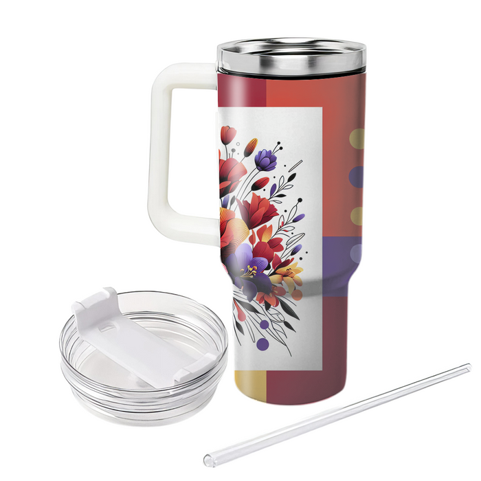 Artistic Floral Medley  Custom Tumblers