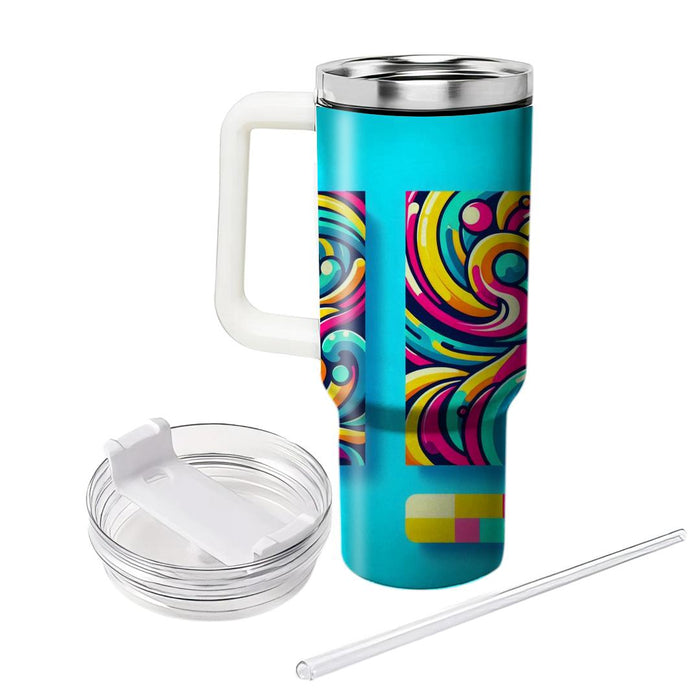 Vivid Swirl  Personalized Tumblers