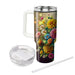 Garden Delight Floral  Decorative Tumblers