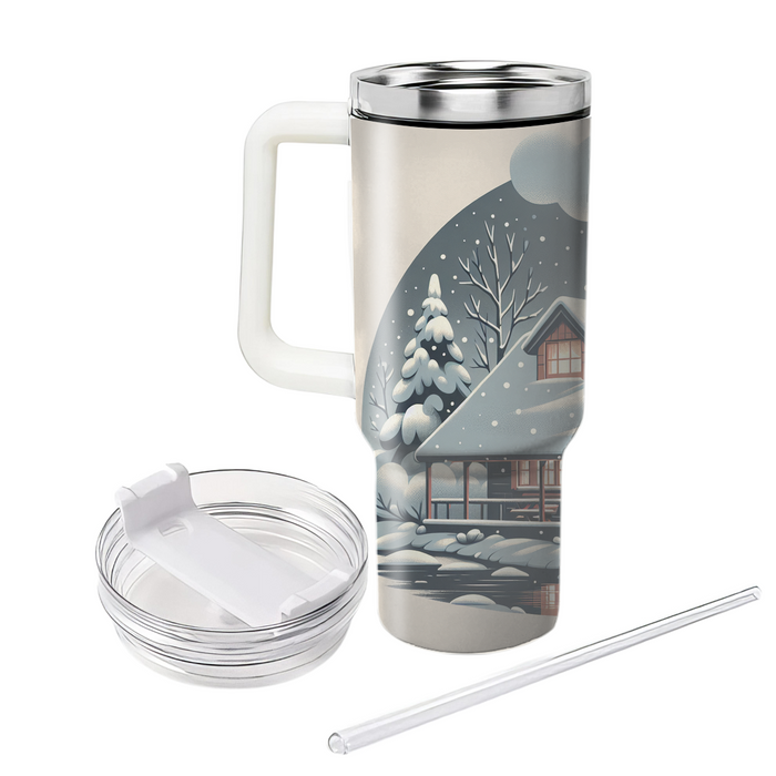 Winter Cottage  Travel Tumblers