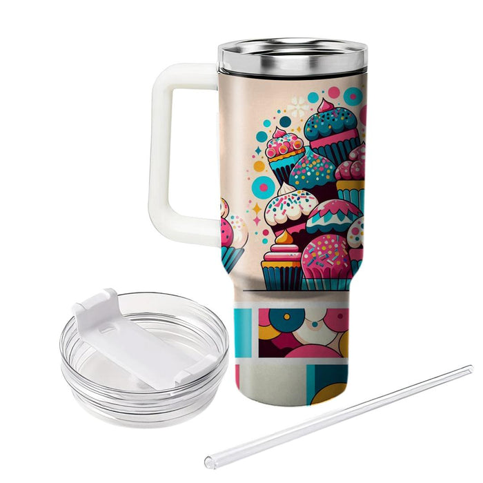 Whimsical Cupcake Delight  Tumblers With Lids