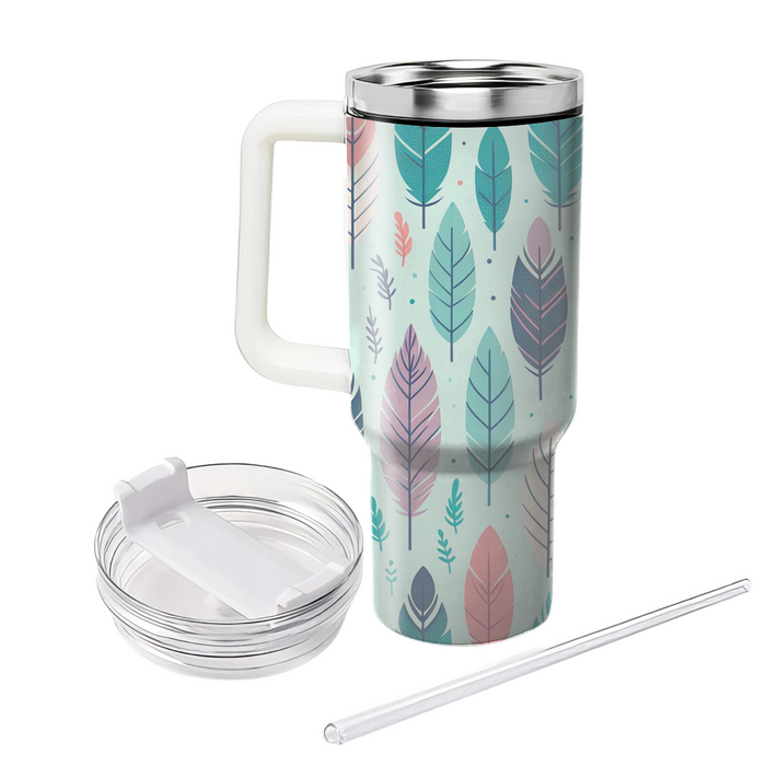 Whimsical Feather Burst  Unique Tumblers