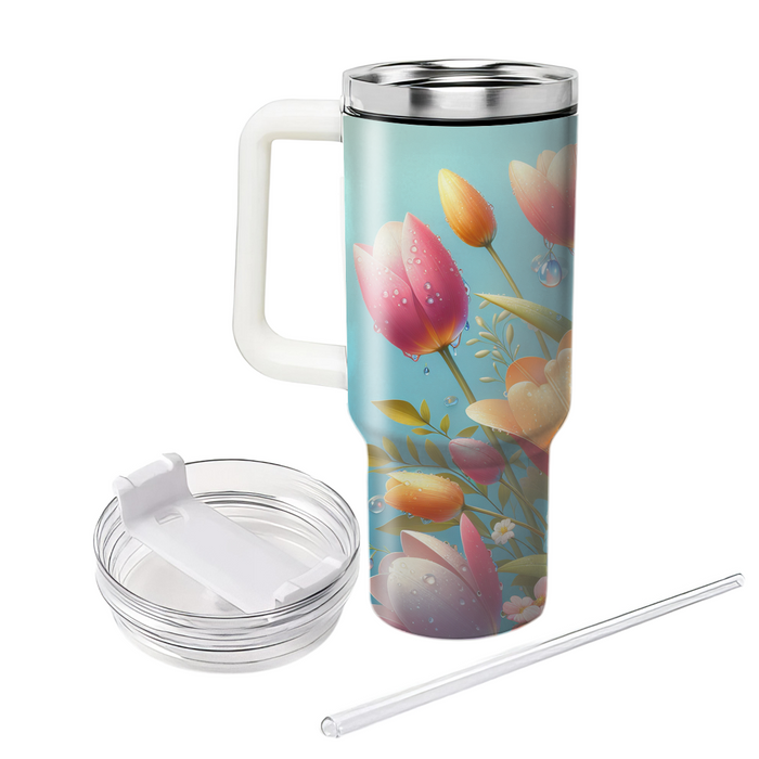 Spring Rain And Blooms  Personalized Tumblers