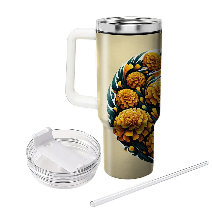 Sunlit Marigold Radiance  Tumbler Cups