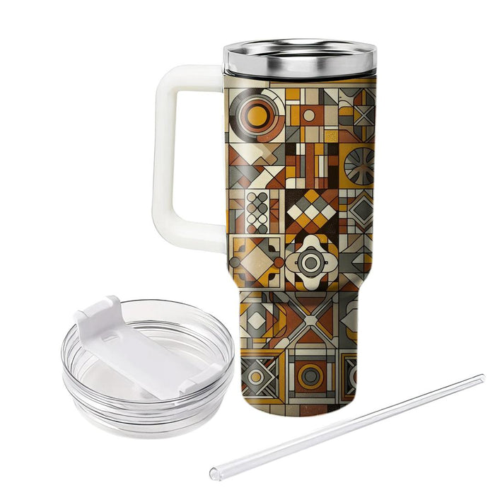 Retro Patterned Tiles  Travel Tumblers