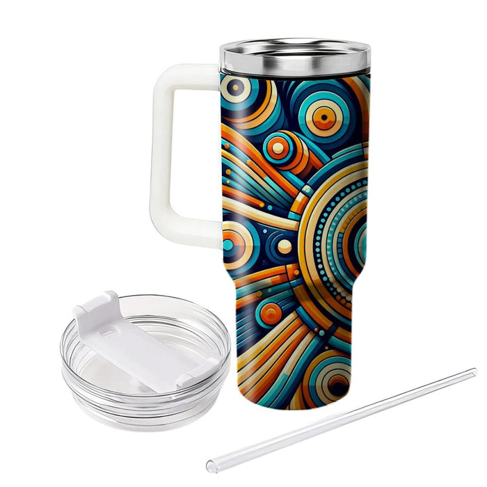 Dynamic Circular Pattern  Tumblers With Lids