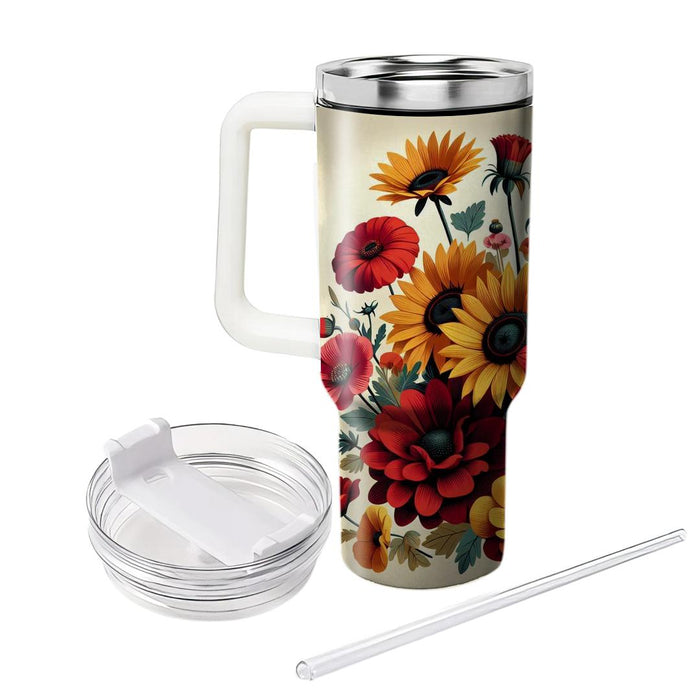 Bold Floral Fusion  Decorative Tumblers