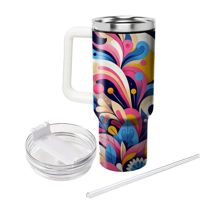  Floral Burst  Tumbler Cups