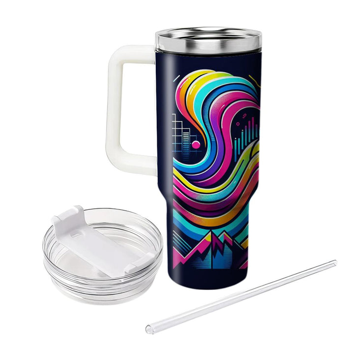 Retro Neon Dreams  Unique Tumblers