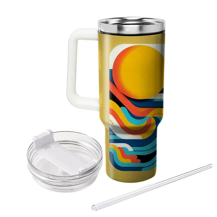 Funky Retro Stripe  Custom Tumblers