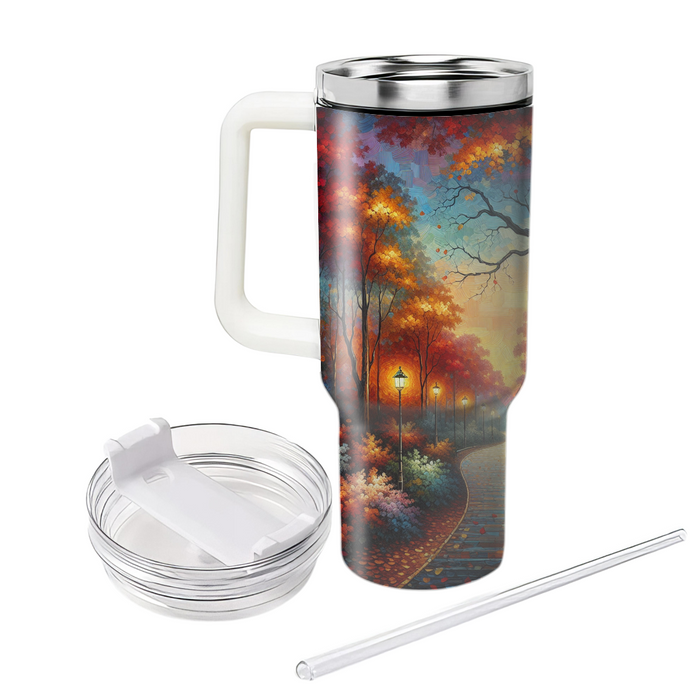 Autumn Evening Stroll  Personalized Tumblers