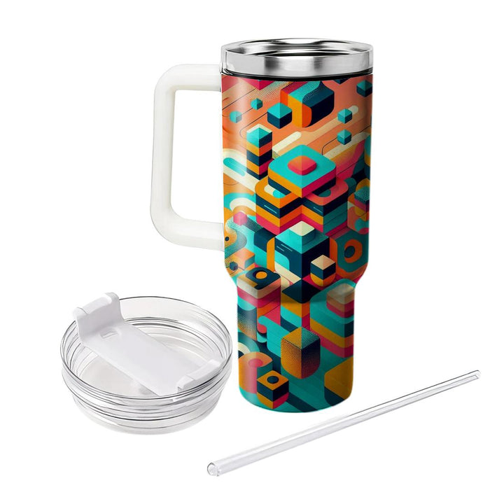 Geometric Mosaic Burst  Custom Tumblers