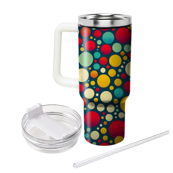 Vibrant Polka Dot Paradox  Unique Tumblers