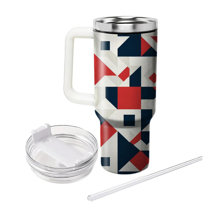 Geometric Tartan  Travel Tumblers